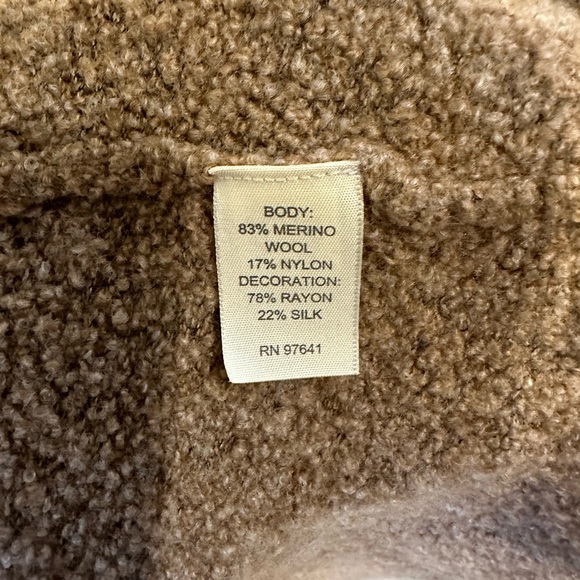 J. Jill wool duster sweater with crushed velvet accent, size M - Picture 3 of 4